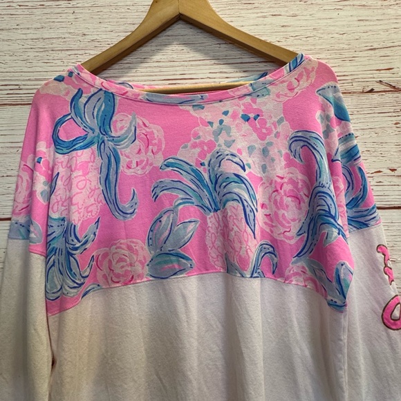 Lilly Pulitzer Finn Top in Prosecco Pink Pinking Positive Sz M - Picture 6 of 13